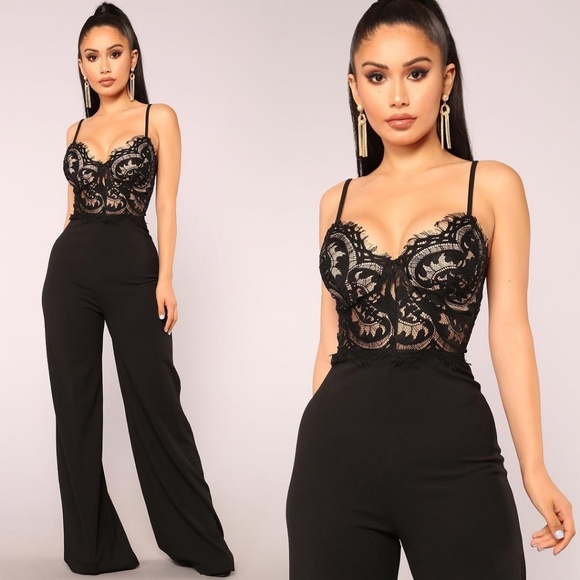 lace jumpsuit fashion nova